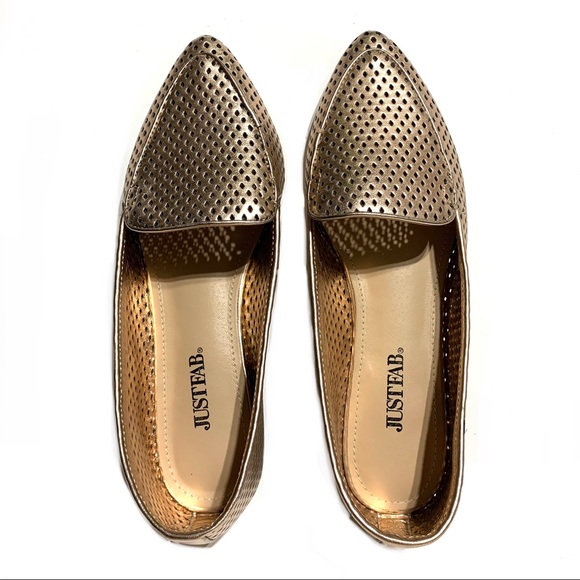 Like New JustFab Cut Out Flats Sz 5.5 - Picture 3 of 8